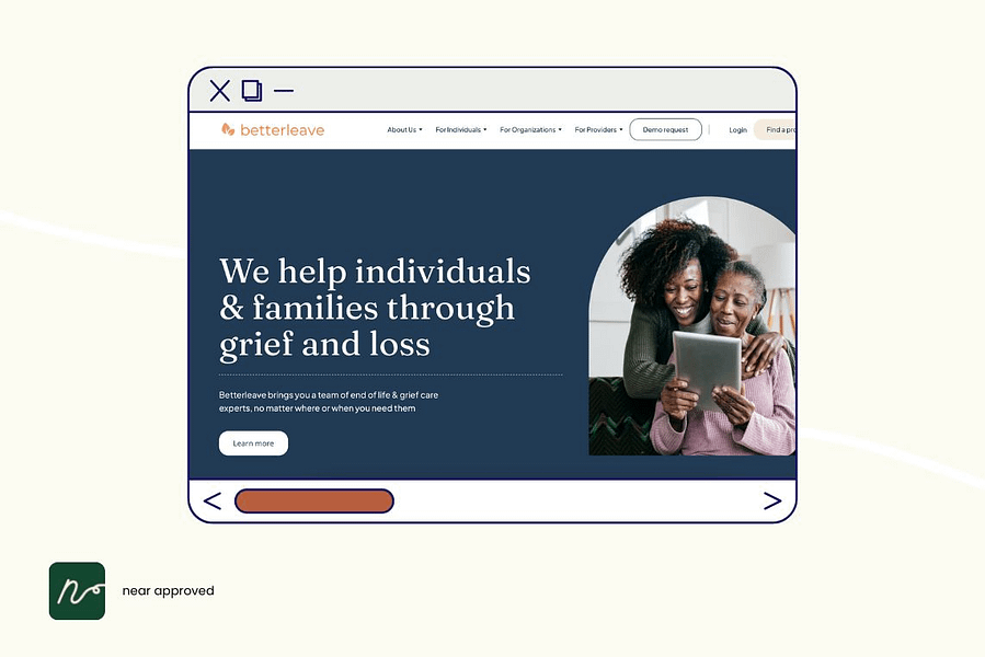 Betterleave website - help individuals & families through grief and loss